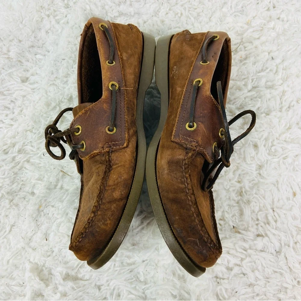 SPERRY Classic Brown Leather Boat Shoes size 9.5